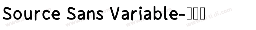 Source Sans Variable字体转换